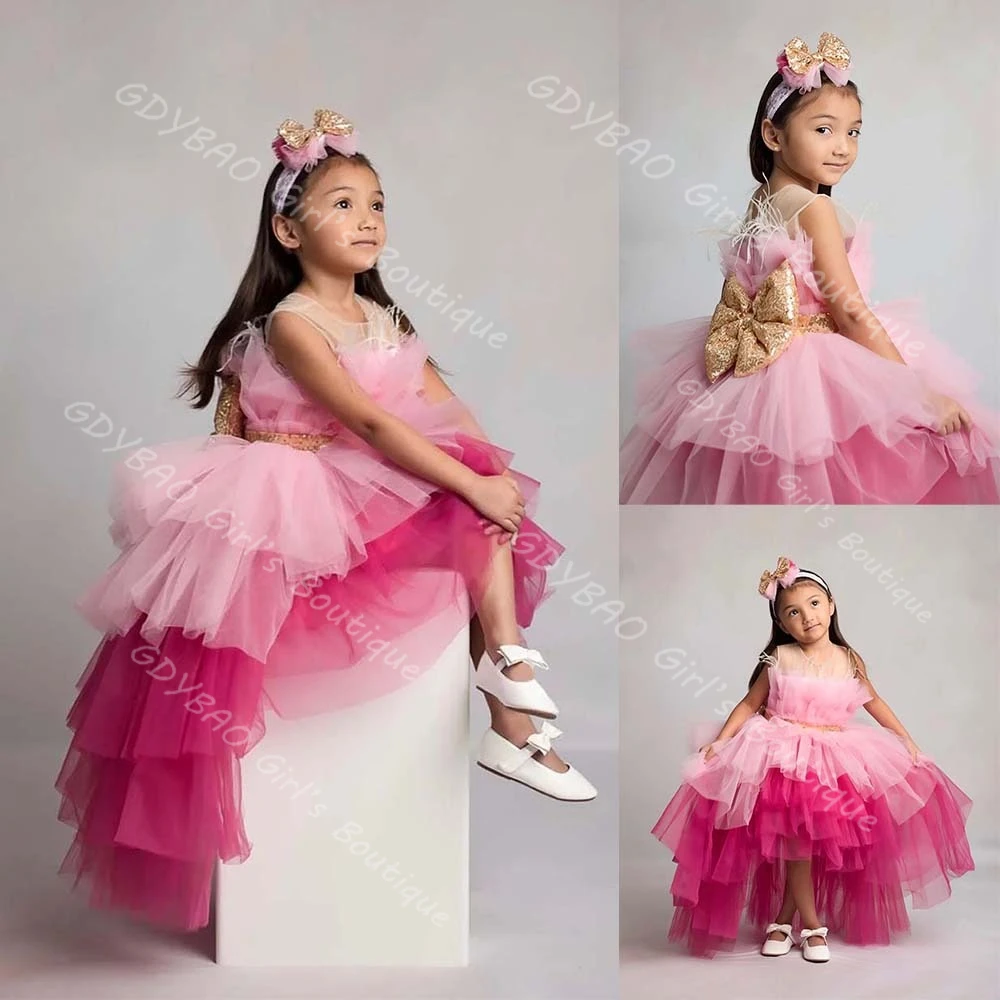 Gradient Party Dress Sequin Sashes Kids High Low Princess Pageant Dress Custom Tiered Tulle Ball Gown for Wedding Flower Girls
Gradient Party Dress Sequin Sashes Kids High Low Princess Pageant Dress Custom Tiered Tulle Ball Gown for Wedding Flower Girls