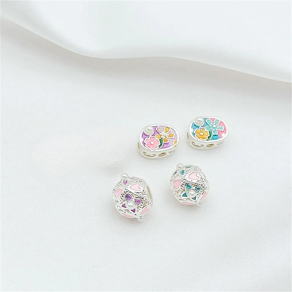 Silver-inlaid Pearl Hollowed-out Ball Small Flower Spacer Beads, Diy Handmade Bracelet, Necklace Accessory, Loose Beads
Silver-inlaid Pearl Hollowed-out Ball Small Flower Spacer Beads, Diy Handmade Bracelet, Necklace Accessory, Loose Beads