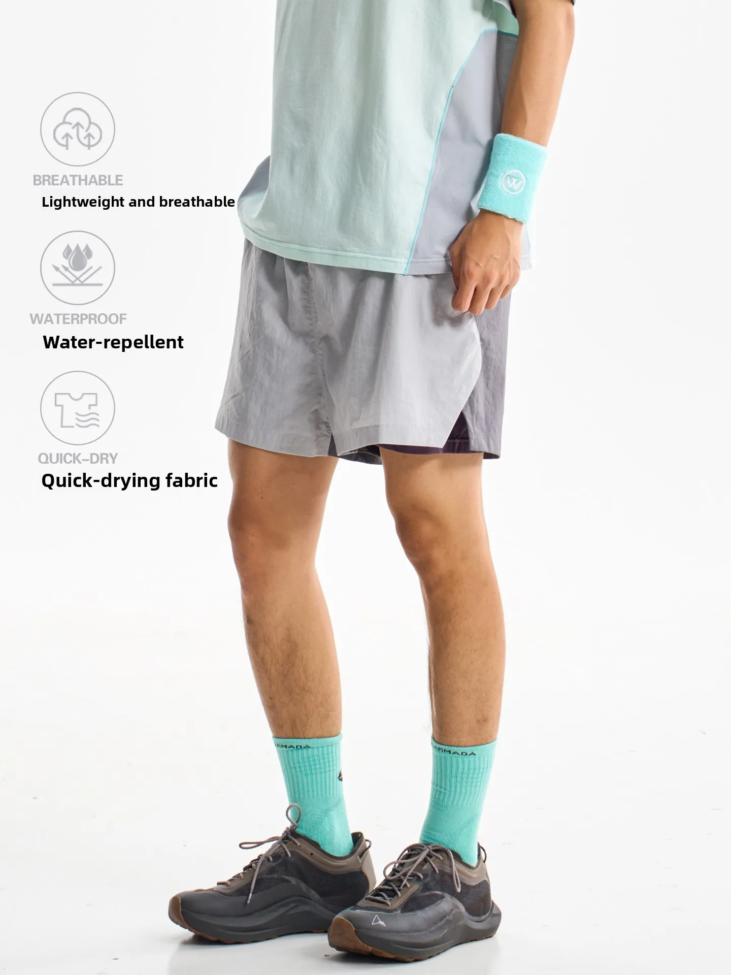 Outdoor Casual Hiking Shorts Men's Quick Dry Moisture Wicking Breathable Loose Fit Running Three-quarter Length Nylon Fabric
Outdoor Casual Hiking Shorts Men's Quick Dry Moisture Wicking Breathable Loose Fit Running Three-quarter Length Nylon Fabric
