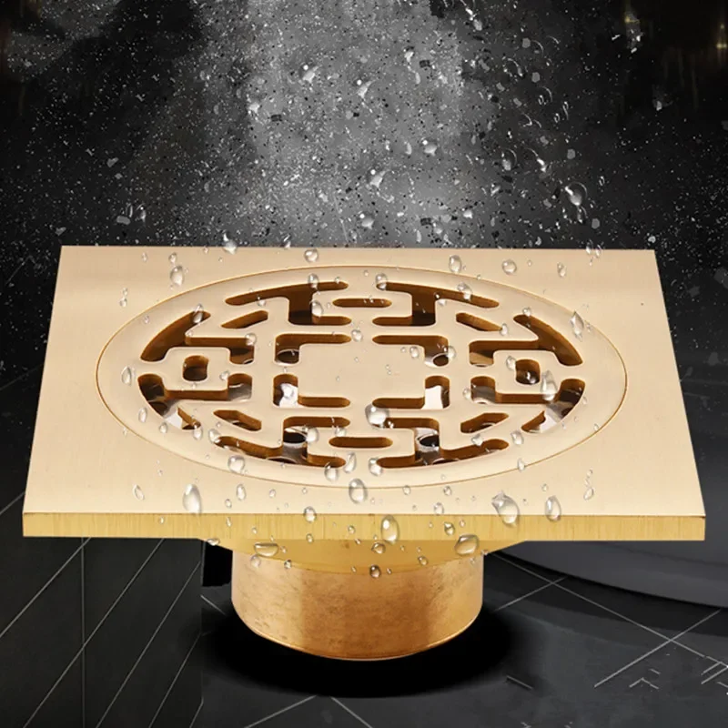 Bathroom Shower Drain Floor Drain Waste Copper Color Shower Drainage 10*10cm Square Drain Shower Waste
Bathroom Shower Drain Floor Drain Waste Copper Color Shower Drainage 10*10cm Square Drain Shower Waste