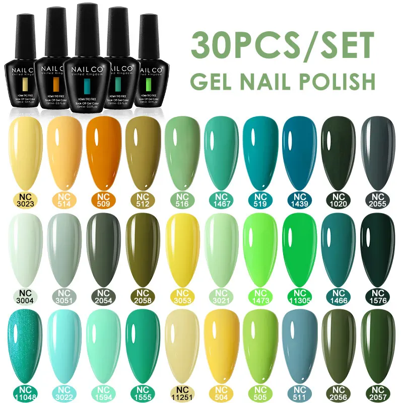 NAILCO 30Pcs/Set Gel Nail Polishes Set Glass bottle Soak Off UV Gel Varnish Red Pink Blue Colorful Gel Polish Nail Gel Kit produ
NAILCO 30Pcs/Set Gel Nail Polishes Set Glass bottle Soak Off UV Gel Varnish Red Pink Blue Colorful Gel Polish Nail Gel Kit produ