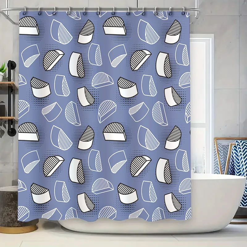 Modern Decorative Shower Curtain with Geometric Patterns White Blue Abstract Design for Bathroom Accessories
Modern Decorative Shower Curtain with Geometric Patterns White Blue Abstract Design for Bathroom Accessories