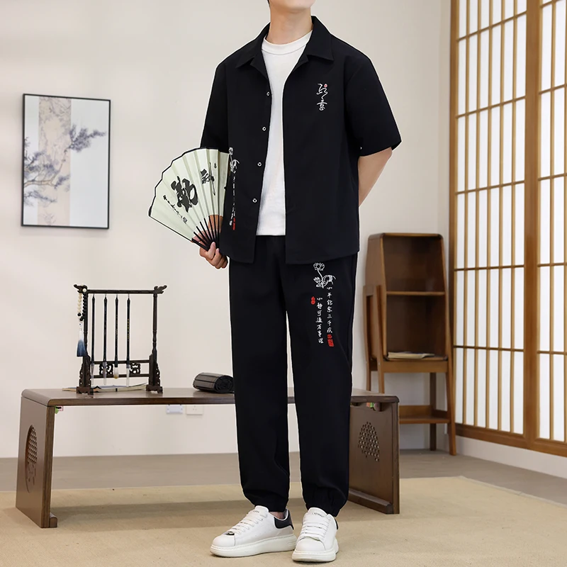 2026 summer Men's Casual Sets Shirts + Pants single-breasted Sportswear Male two-piece set short sleeves shirts and trousers
2026 summer Men's Casual Sets Shirts + Pants single-breasted Sportswear Male two-piece set short sleeves shirts and trousers
