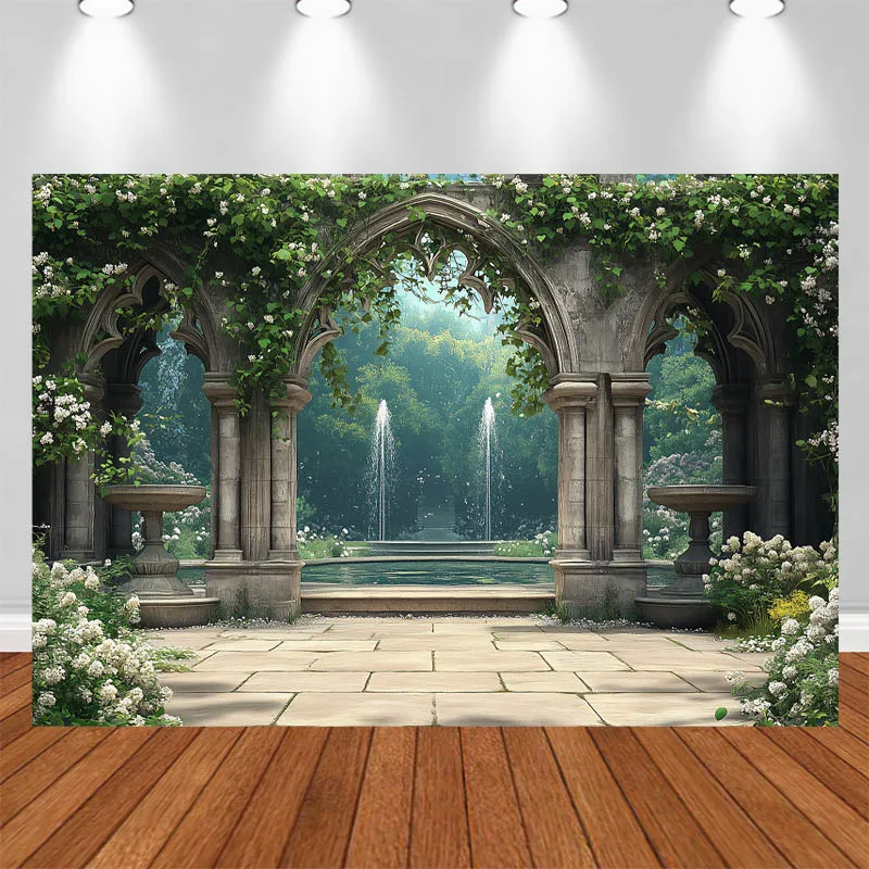 LS Photography Background Fountain Castle Floral Decor Wedding Adult Portrait Photo Backdrop Studio
LS Photography Background Fountain Castle Floral Decor Wedding Adult Portrait Photo Backdrop Studio