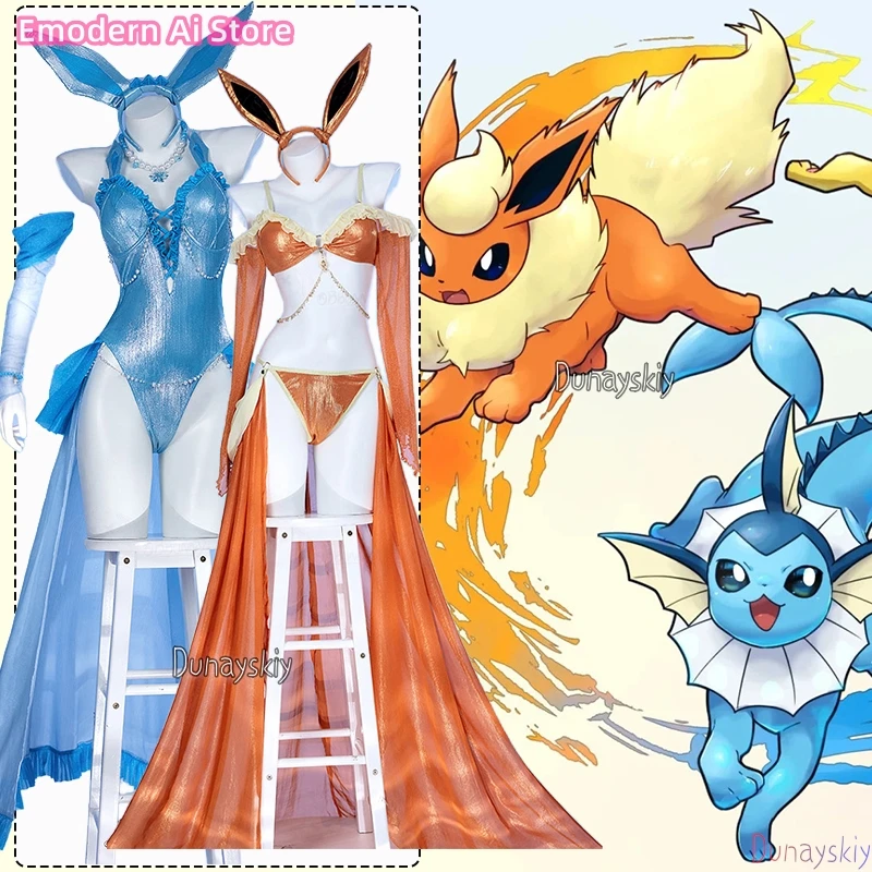 Аниме Eevee Косплей Костюм из двух частей бикини с бретелькой на шее и перчатками, головной убор, женский купальник с высокой талией для летней вечеринки
Аниме Eevee Косплей Костюм из двух частей бикини с бретелькой на шее и перчатками, головной убор, женский купальник с высокой талией для летней вечеринки