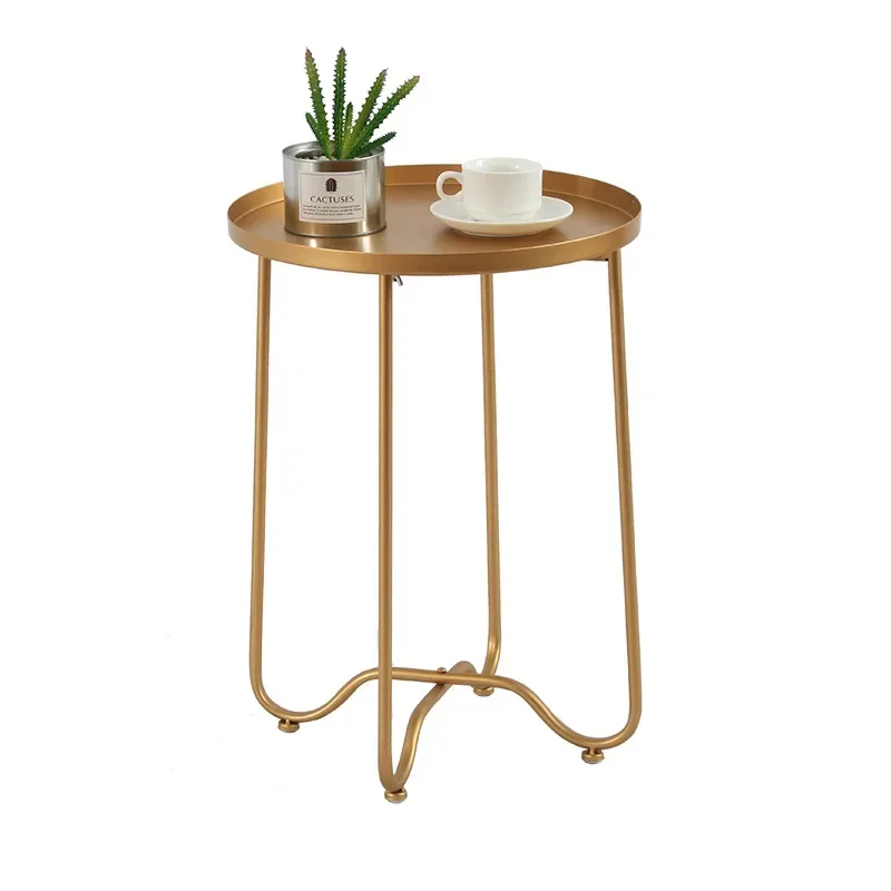 Nordic golden wrought iron folding coffee table living room sofa side disc removable dining small WF926
Nordic golden wrought iron folding coffee table living room sofa side disc removable dining small WF926