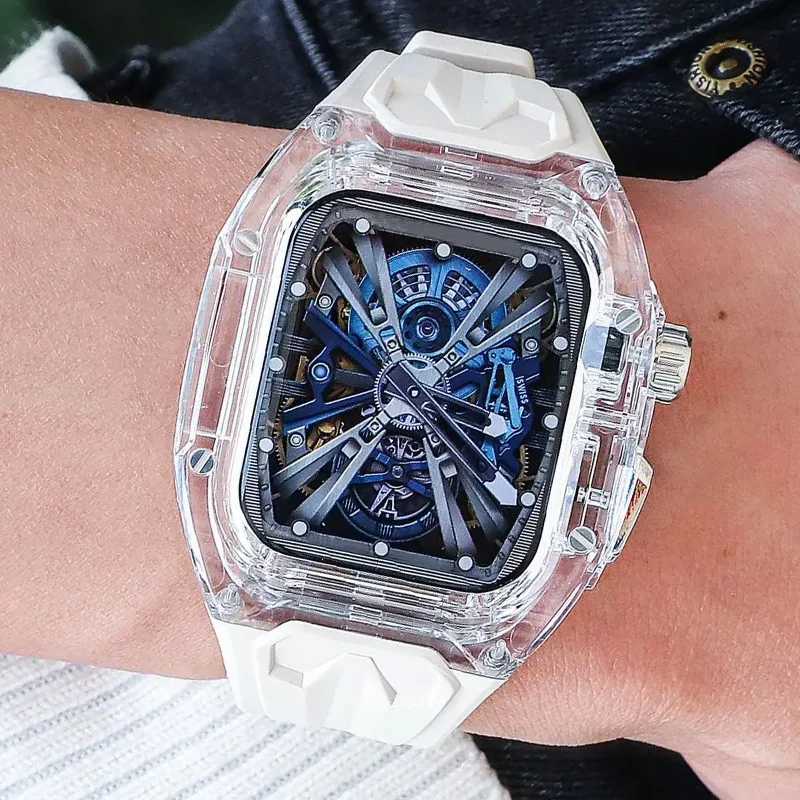 Набор для модификации ремешка из прозрачной искусственной кожи для Apple Watch Ultra 49 мм, ремешок для IWatch Series 9 8 7 6 5 4 45 мм 44 мм, аксессуары
Набор для модификации ремешка из прозрачной искусственной кожи для Apple Watch Ultra 49 мм, ремешок для IWatch Series 9 8 7 6 5 4 45 мм 44 мм, аксессуары