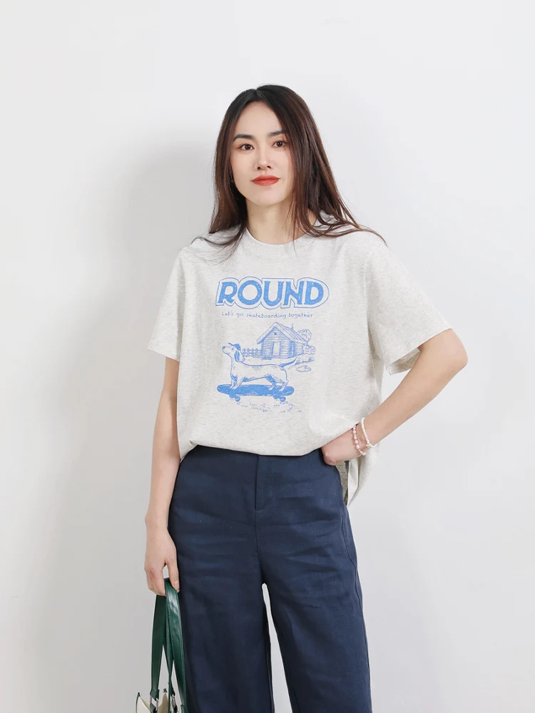 Fre Sle round Ne ort Sve Printed T-irt Women's Loose Fit Versatile Casual Creative Summer Top by Ru If First See
Fre Sle round Ne ort Sve Printed T-irt Women's Loose Fit Versatile Casual Creative Summer Top by Ru If First See