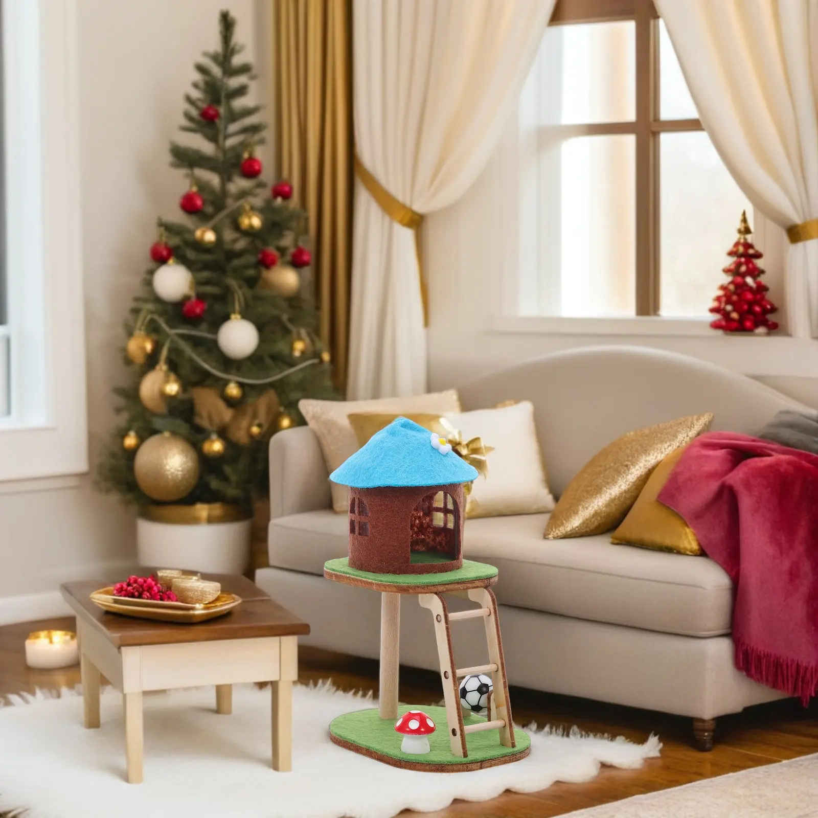 Wooden Mini Cat Climbing Frame Realistic Miniature Cat Tree Tower for Dollhouse Furniture Accessory Mini House Adornment Desktop
Wooden Mini Cat Climbing Frame Realistic Miniature Cat Tree Tower for Dollhouse Furniture Accessory Mini House Adornment Desktop