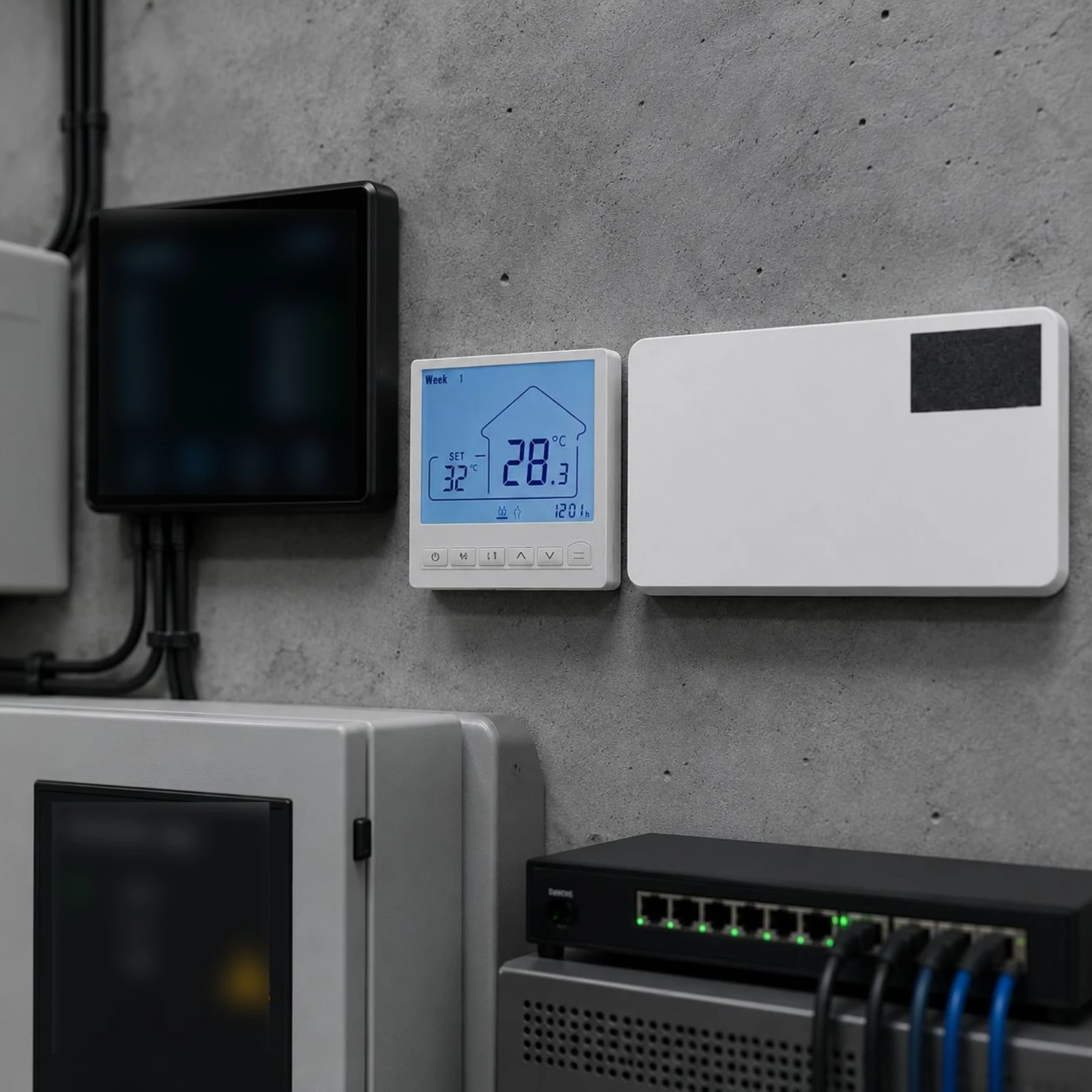 Water Heating Controller RS485 Digital Temperature Controller Wall Mount Control Integrated Unit Display Window
Water Heating Controller RS485 Digital Temperature Controller Wall Mount Control Integrated Unit Display Window
