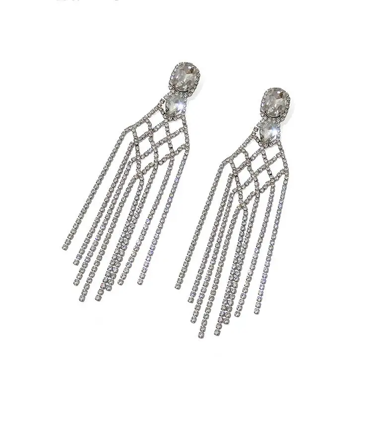 Simple Long Tassel Earrings Artificial Rhinestone Earrings 2024 Vacation Style Elegant Earrings Birthday Gift Wedding Decoration
Simple Long Tassel Earrings Artificial Rhinestone Earrings 2024 Vacation Style Elegant Earrings Birthday Gift Wedding Decoration