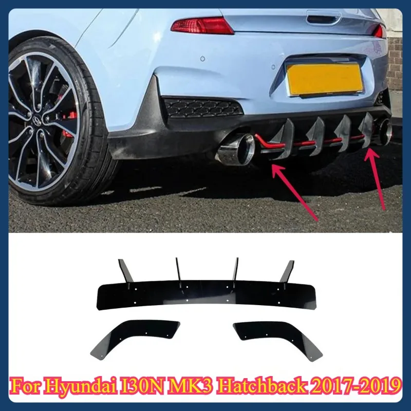 For Hyundai I30N MK3 Hatchback 2017 18 2019 Car Rear Bumper Diffuser Spoiler Lip Splitter Body Kit Car Accessories Decor Tuning
For Hyundai I30N MK3 Hatchback 2017 18 2019 Car Rear Bumper Diffuser Spoiler Lip Splitter Body Kit Car Accessories Decor Tuning