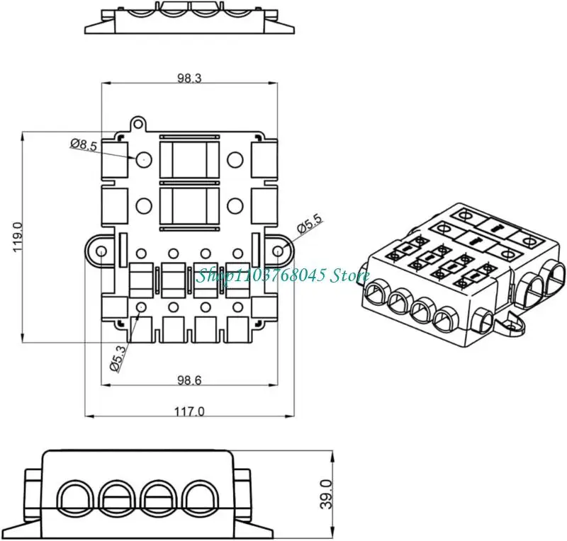 R53F Power Distribution Block 5 Way Box for Automotive and Industrial Use
R53F Power Distribution Block 5 Way Box for Automotive and Industrial Use