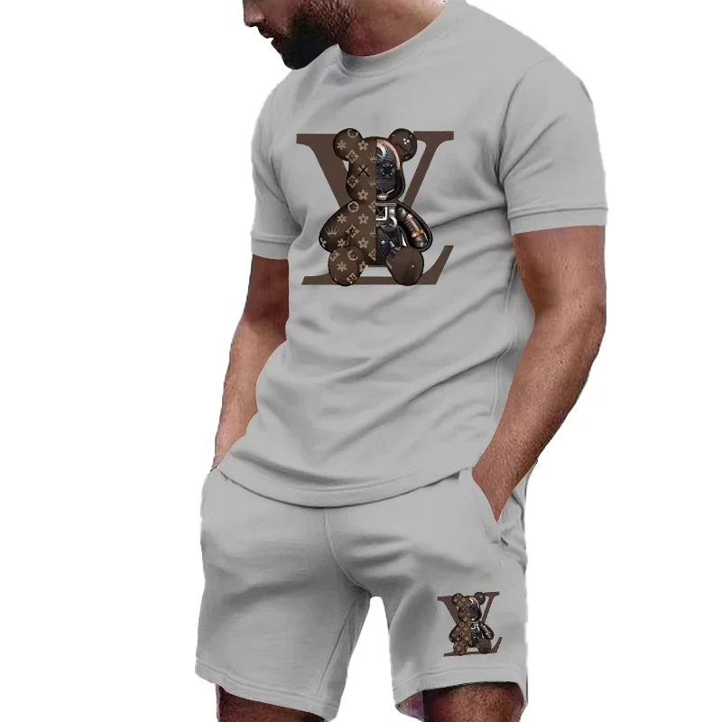 2024 Fashion Men's Wear Summer Casual Jogging tracksuit Short sleeve T-shirt and quick drying tracksuit shorts two-piece set
2024 Fashion Men's Wear Summer Casual Jogging tracksuit Short sleeve T-shirt and quick drying tracksuit shorts two-piece set