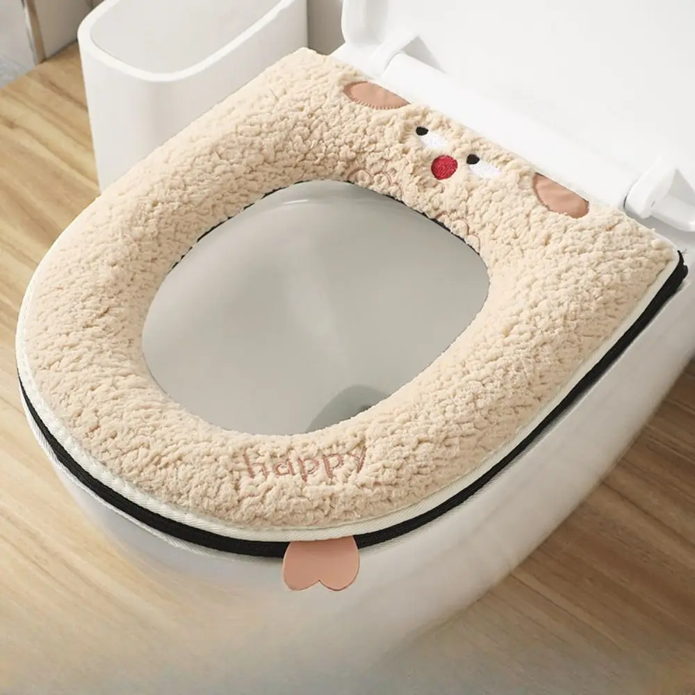 with Zipper Winter Toilet Seat Cover Waterproof Handle Toilet Cover Gasket Reusable Plush Toilet Seat Cushion Lavatory
with Zipper Winter Toilet Seat Cover Waterproof Handle Toilet Cover Gasket Reusable Plush Toilet Seat Cushion Lavatory