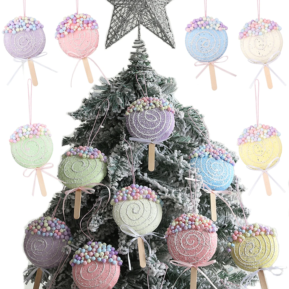 2Pcs Christmas Decorations Macaron Lollipop Round Cookies Xmas Tree Ornament Christmas Hanging Pendant New Year Gift Navidad
2Pcs Christmas Decorations Macaron Lollipop Round Cookies Xmas Tree Ornament Christmas Hanging Pendant New Year Gift Navidad