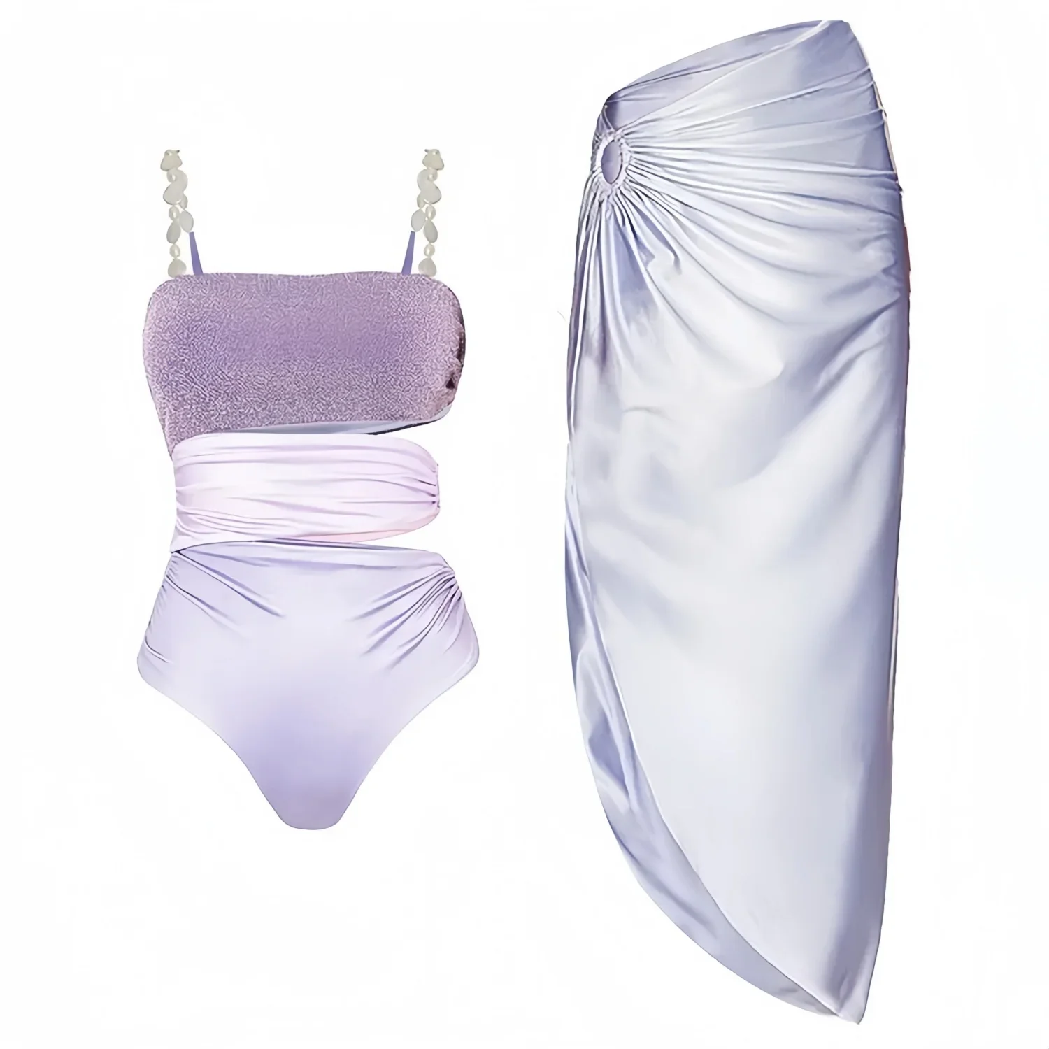 New Aqua blue High Waist Bikini Set Cover Up Swimsuit For Women Push Up Halter Three Pieces Swimwear 2024 Beach Bathing Suits
New Aqua blue High Waist Bikini Set Cover Up Swimsuit For Women Push Up Halter Three Pieces Swimwear 2024 Beach Bathing Suits