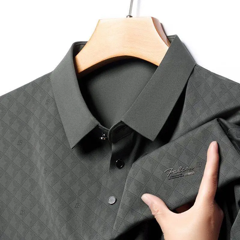 Ice Silk Short Sleeve Shirt Summer Loose Casual Printed Collar Fashion T-Shirt Thin Modern Style for Dad Middle-Aged Men
Ice Silk Short Sleeve Shirt Summer Loose Casual Printed Collar Fashion T-Shirt Thin Modern Style for Dad Middle-Aged Men