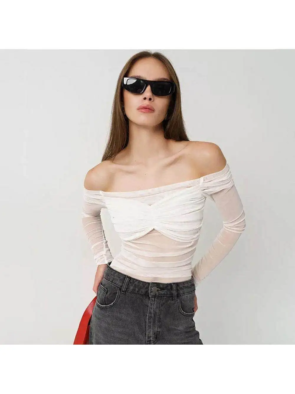 Women's Summer Me Tight T-irt Long Sve Folded Design ort Length Color Faionable Breathable Top
Women's Summer Me Tight T-irt Long Sve Folded Design ort Length Color Faionable Breathable Top
