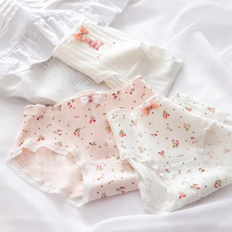 Cotton Lace Panties Comfort Mid Waist Design Floral Bow Knot Underpants Lovely Cute Girl Lingerie Mid Waist Girls Triangle Pants
Cotton Lace Panties Comfort Mid Waist Design Floral Bow Knot Underpants Lovely Cute Girl Lingerie Mid Waist Girls Triangle Pants