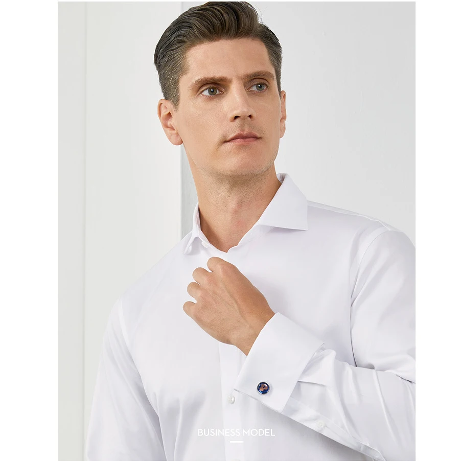 Men's Luxury Non-Iron Dress Shirt Windsor Collar French Cuff Long Sleeve Evening Gown Shirt for Formal Occasions
Men's Luxury Non-Iron Dress Shirt Windsor Collar French Cuff Long Sleeve Evening Gown Shirt for Formal Occasions