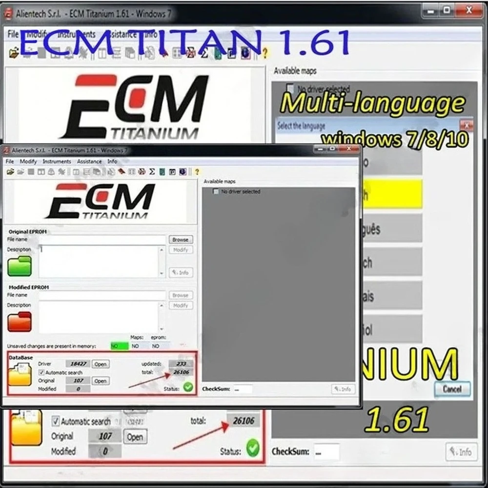 ECM TITANIUM 1.61 With 26000 obd2 scanner Software + Car Maintenance Tools Driver ECM 18259 + Drivers for ecu support windows 10
ECM TITANIUM 1.61 With 26000 obd2 scanner Software + Car Maintenance Tools Driver ECM 18259 + Drivers for ecu support windows 10