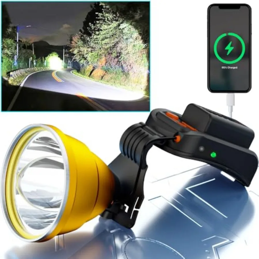 Headlamps for Adults Rechargeable LED Hunting Headlamp Super Bright Head Lamps, Charge for Phones, for Power Outages, Hurricane
Headlamps for Adults Rechargeable LED Hunting Headlamp Super Bright Head Lamps, Charge for Phones, for Power Outages, Hurricane