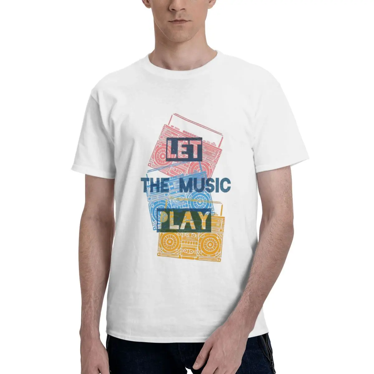 Men's T Shirt Printed Let The Music Play 100% Cotton Short Sleeve Crew Neck Daily Individuality CasualMen clothes Tops
Men's T Shirt Printed Let The Music Play 100% Cotton Short Sleeve Crew Neck Daily Individuality CasualMen clothes Tops