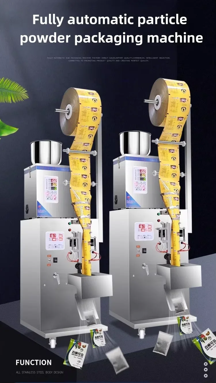 1-100g full-automatic weighing and packaging machine tea bag particle powder cursor positioning and sealing packaging machine
1-100g full-automatic weighing and packaging machine tea bag particle powder cursor positioning and sealing packaging machine