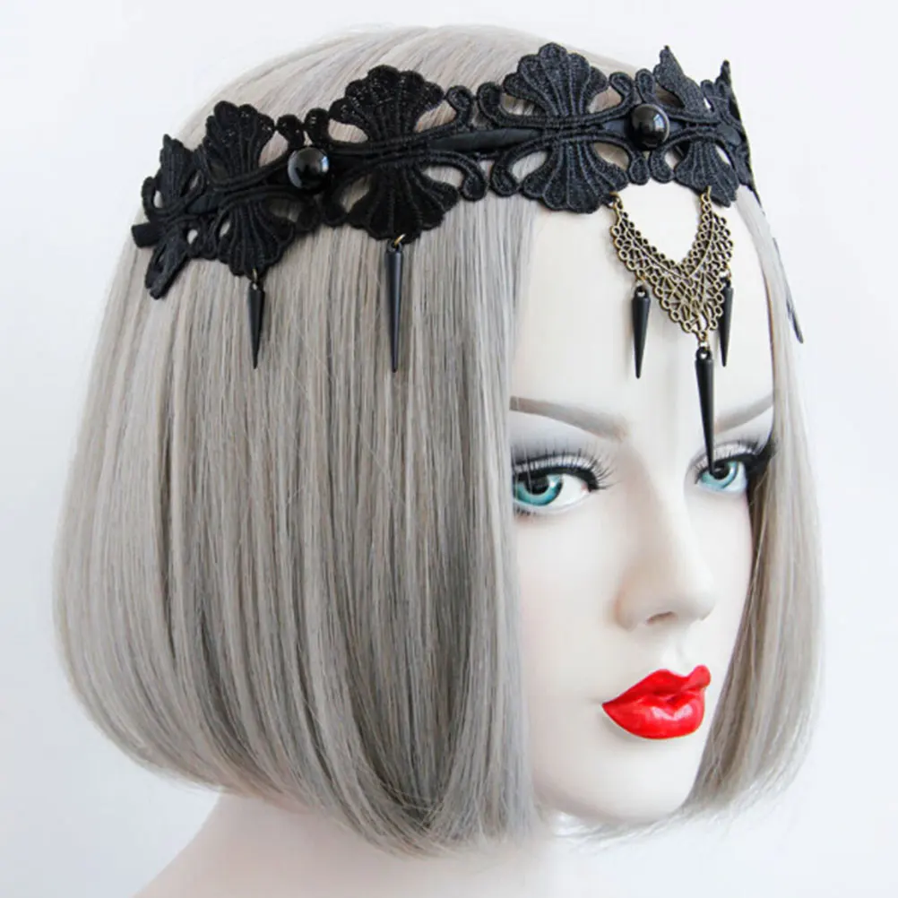 Rivet Headband Punk Cloth Lace Decoration Halloween Cosplay Party Accessories Black Women Hoop Crown Hair Tool
Rivet Headband Punk Cloth Lace Decoration Halloween Cosplay Party Accessories Black Women Hoop Crown Hair Tool