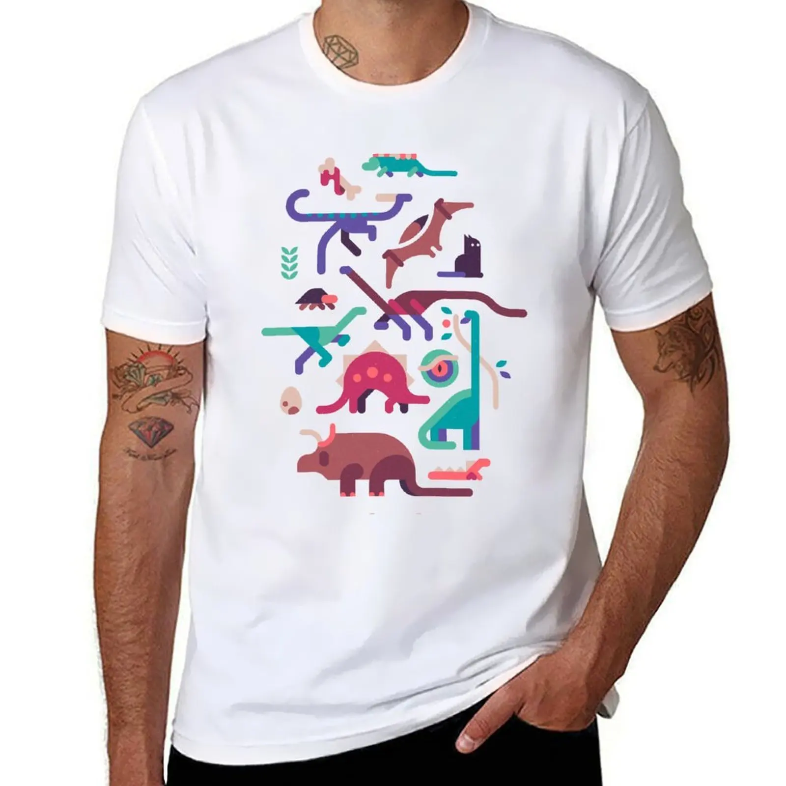 Dinos and a cat T-Shirt cotton t shirt pack t shirts cotton 100% cotton t shirt man T-Shirt
Dinos and a cat T-Shirt cotton t shirt pack t shirts cotton 100% cotton t shirt man T-Shirt