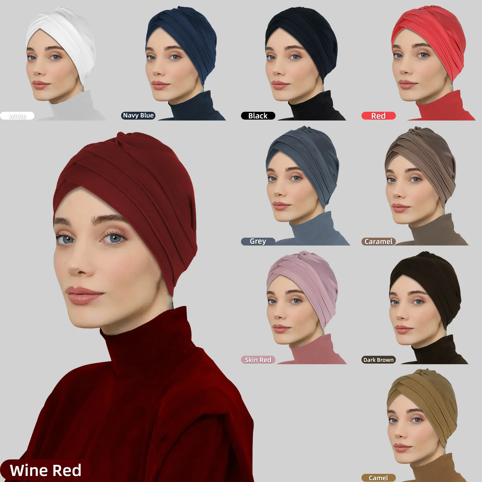 New Stretch Cotton Jersey Turban Forehead Cross Bonnet Muslim Inner Hijab Hat Women Chemo Cap Hair Loss Headscarf Turbante Mujer
New Stretch Cotton Jersey Turban Forehead Cross Bonnet Muslim Inner Hijab Hat Women Chemo Cap Hair Loss Headscarf Turbante Mujer
