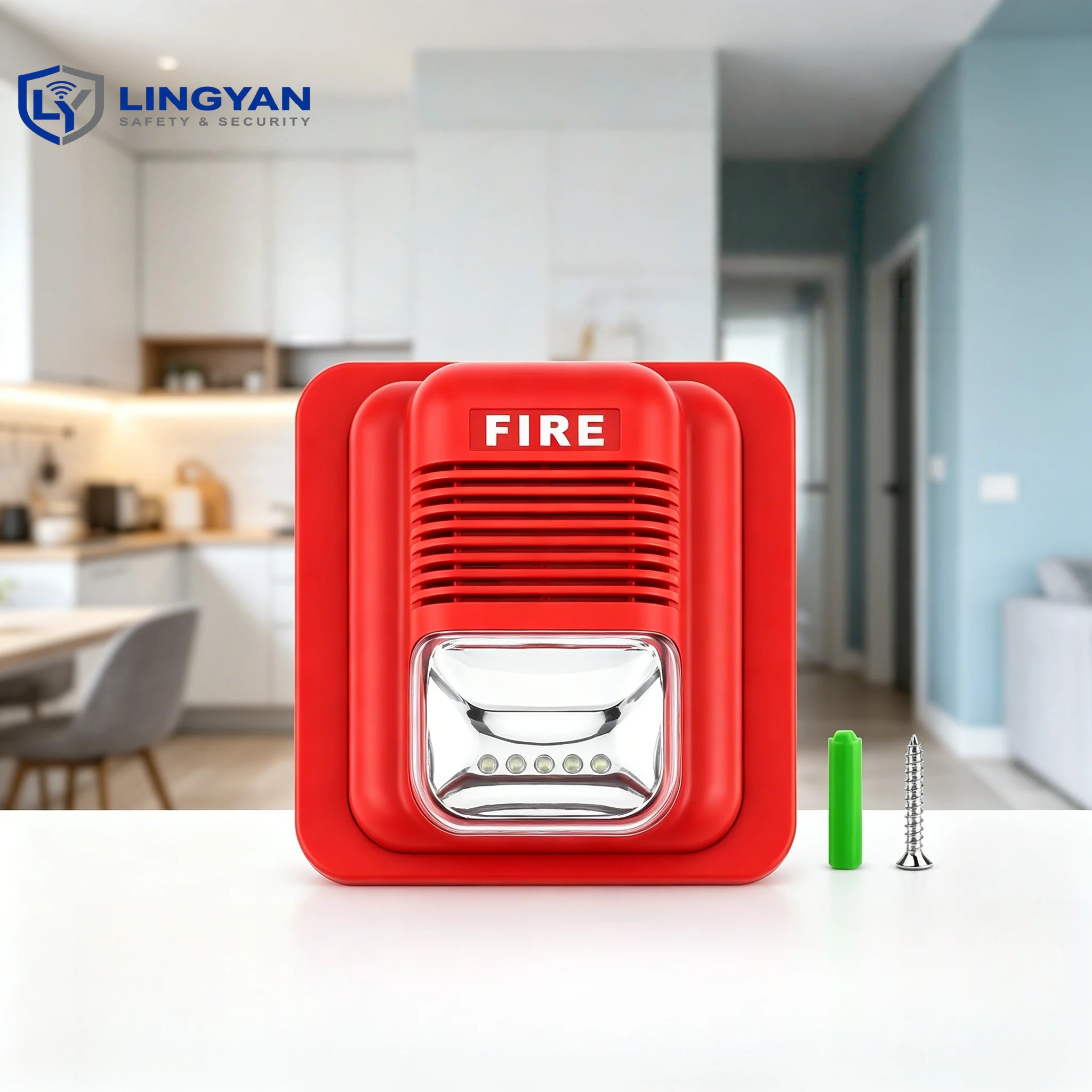Sound Light Warning Horn, DC 9-24V powered, 3 adjustable tones and 6 LED lamps, 110dB loud alert for fire protection
Sound Light Warning Horn, DC 9-24V powered, 3 adjustable tones and 6 LED lamps, 110dB loud alert for fire protection