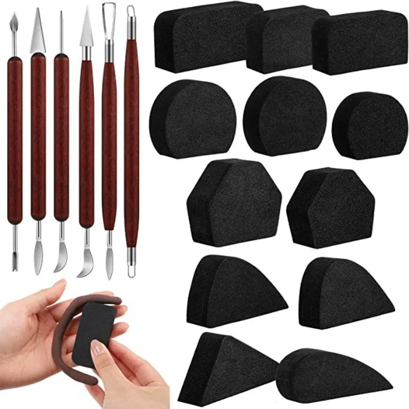 Handmade Ceramic Craft Tool Kit, 12-Piece Clay Cup Handle Mold & 6-Piece Pottery Sculpting Carving Knife Set
Handmade Ceramic Craft Tool Kit, 12-Piece Clay Cup Handle Mold & 6-Piece Pottery Sculpting Carving Knife Set