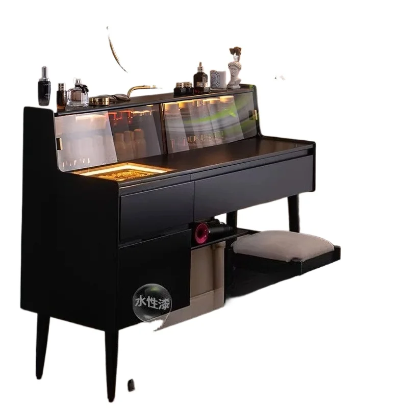 Black American desk integrated senior bedroom all solid wood light luxury retro makeup table, makeup table cabinet
Black American desk integrated senior bedroom all solid wood light luxury retro makeup table, makeup table cabinet