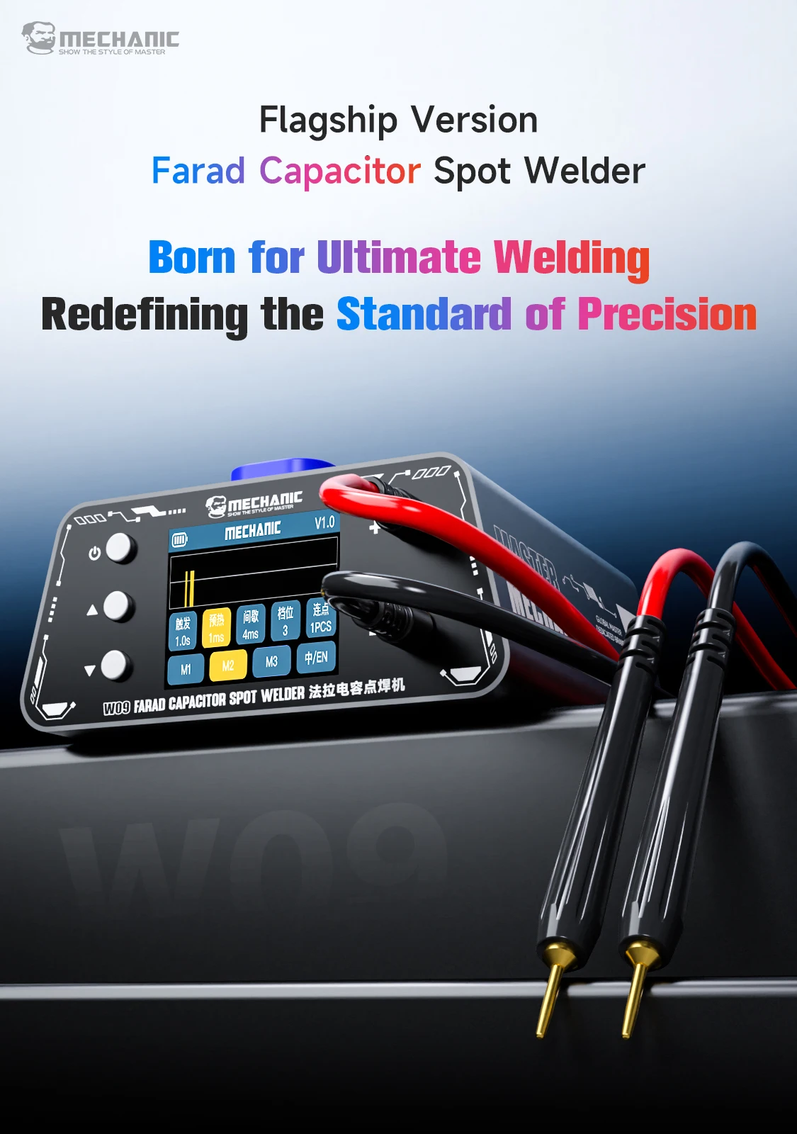 MECHANIC W09 Farad Capacitor Spot Welder 3 Modes High Power for Lithium Battery Nickel & DIY Battery Pack Repair
MECHANIC W09 Farad Capacitor Spot Welder 3 Modes High Power for Lithium Battery Nickel & DIY Battery Pack Repair