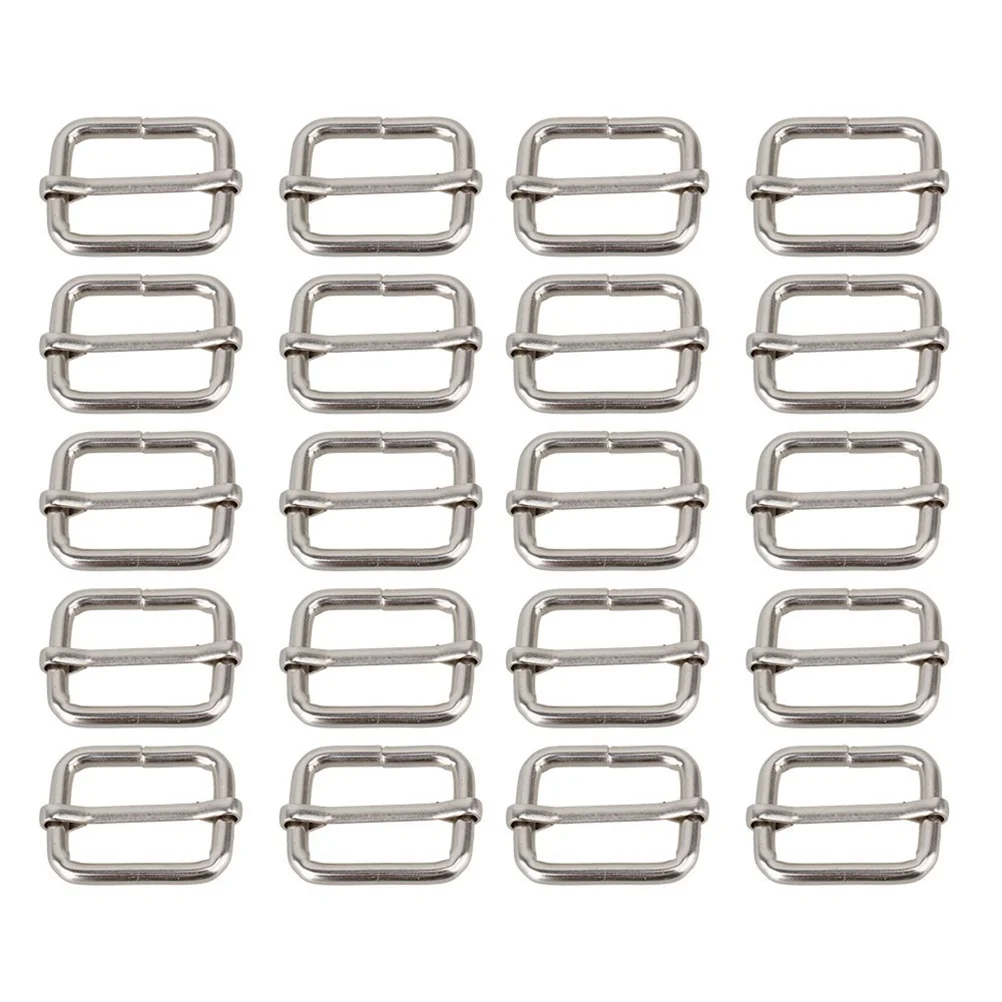 20pcs 20mm Metal Sliding Bar Tri-glides Wire-formed Roller Pin Buckles Slider Strap Adjuster (Silver)
20pcs 20mm Metal Sliding Bar Tri-glides Wire-formed Roller Pin Buckles Slider Strap Adjuster (Silver)