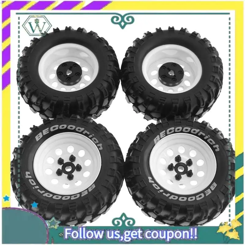 4Pcs 93Mm Metal Tire Rubber Tire Set For 1/10 RC Crawler Car Traxxas,Slotted Adapter White
4Pcs 93Mm Metal Tire Rubber Tire Set For 1/10 RC Crawler Car Traxxas,Slotted Adapter White