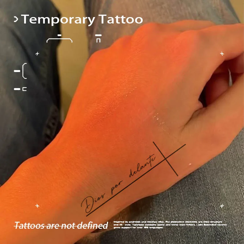 Minimalist Spanish Religious Text Cross Herbal Juice Tattoo Sticker Fake Temporary Tattoos Tatoo Cheap Goods Hotwife Tatuaje Art
Minimalist Spanish Religious Text Cross Herbal Juice Tattoo Sticker Fake Temporary Tattoos Tatoo Cheap Goods Hotwife Tatuaje Art