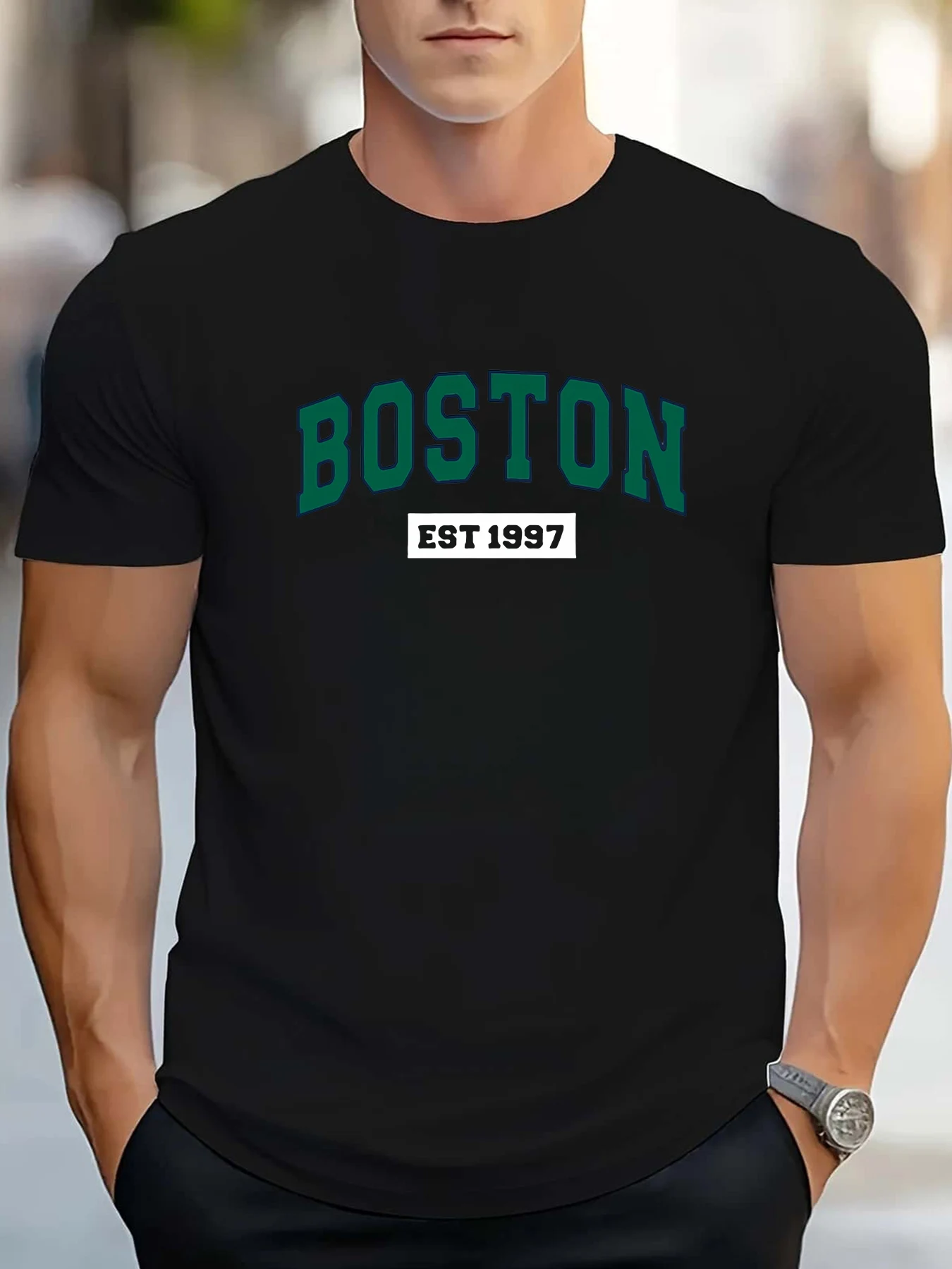 New Arrival Men's T-Shirt BOSTON Alphabet Graphic Printed T-Shirt Classic Round Neck Short Sleeve Top Sports Quick Dry Casual
New Arrival Men's T-Shirt BOSTON Alphabet Graphic Printed T-Shirt Classic Round Neck Short Sleeve Top Sports Quick Dry Casual