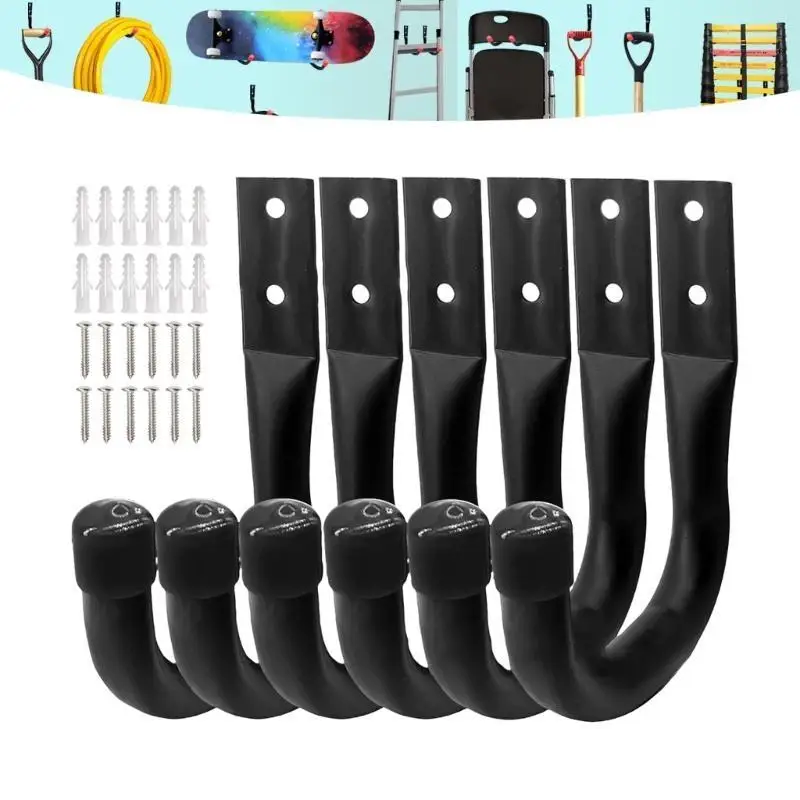 652F 6pcs Wall Mount Hooks Large Metal Hooks Utility Garage Hooks for Garage Storage for Organizing Tool Sports Equipment
652F 6pcs Wall Mount Hooks Large Metal Hooks Utility Garage Hooks for Garage Storage for Organizing Tool Sports Equipment