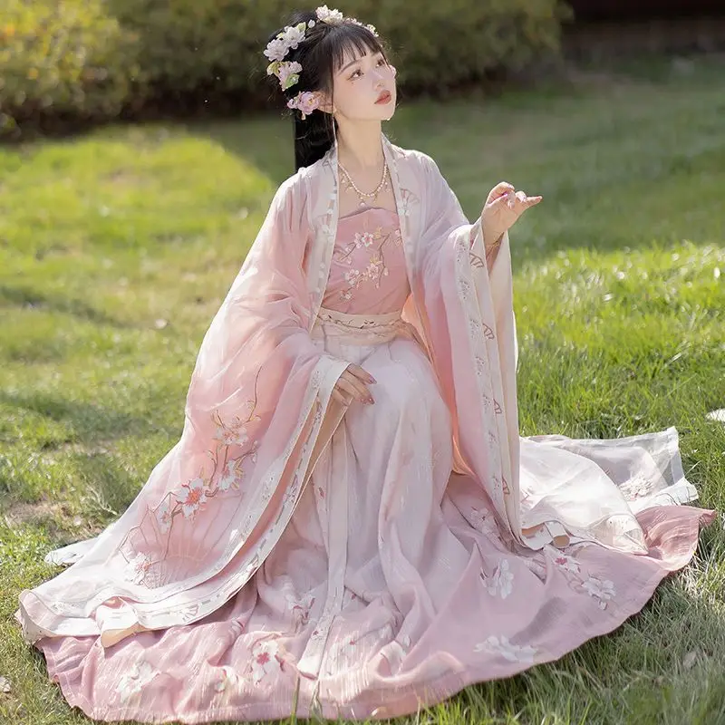 Chinese Hanfu Dress Women Ancient Traditional Cosplay Costume Vintage Birthday Party Gradient Pink Hanfu Dress Plus Size XL
Chinese Hanfu Dress Women Ancient Traditional Cosplay Costume Vintage Birthday Party Gradient Pink Hanfu Dress Plus Size XL