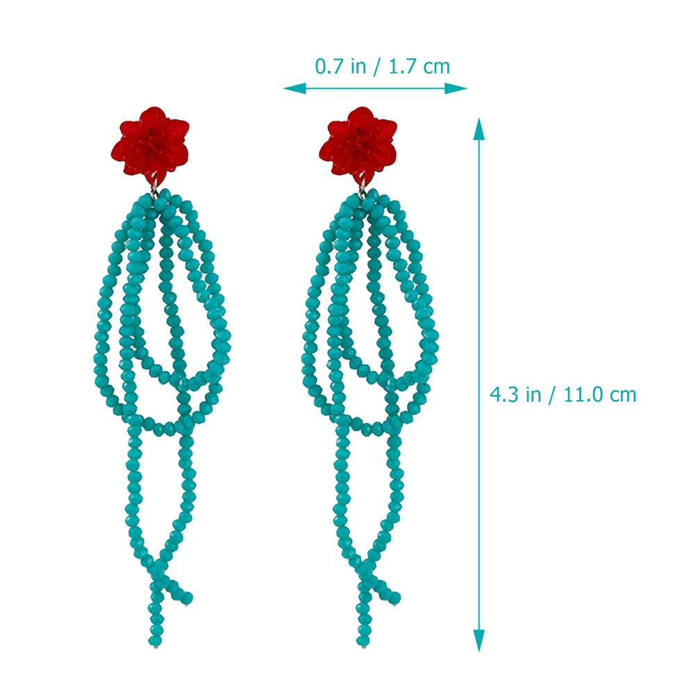 1Pair Tassel Earrings Long Flower Beads Creative Sweet Dangle Earrings for Women Everyday Party Gift Ear Jewelries 
1Pair Tassel Earrings Long Flower Beads Creative Sweet Dangle Earrings for Women Everyday Party Gift Ear Jewelries