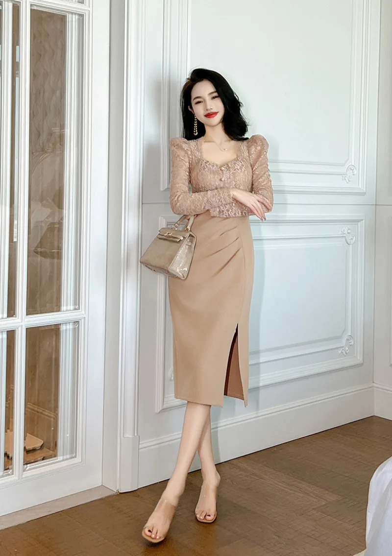 French Slim Patchwork Long Dresses Square Collar High Waist Women's Elegant Dresses Autumn and Winter New Dresses for Women 2023
French Slim Patchwork Long Dresses Square Collar High Waist Women's Elegant Dresses Autumn and Winter New Dresses for Women 2023
