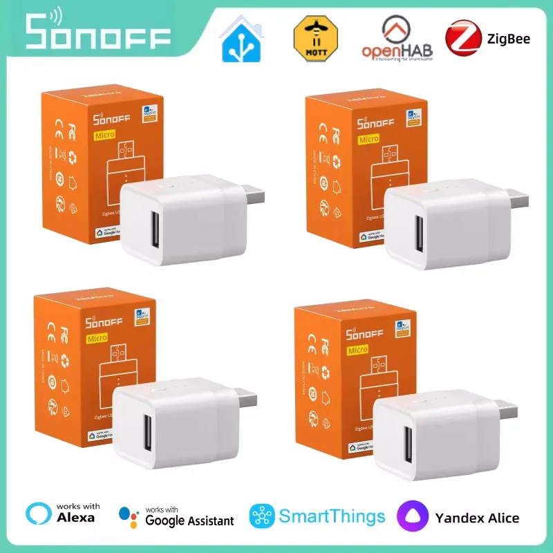 SONOFF ZBMicro Zigbee Micro USB Умный адаптер Быстрая зарядка Работает как маршрутизатор Zigbee Широкая передача голосового управления EWeLink Alexa Google
SONOFF ZBMicro Zigbee Micro USB Умный адаптер Быстрая зарядка Работает как маршрутизатор Zigbee Широкая передача голосового управления EWeLink Alexa Google