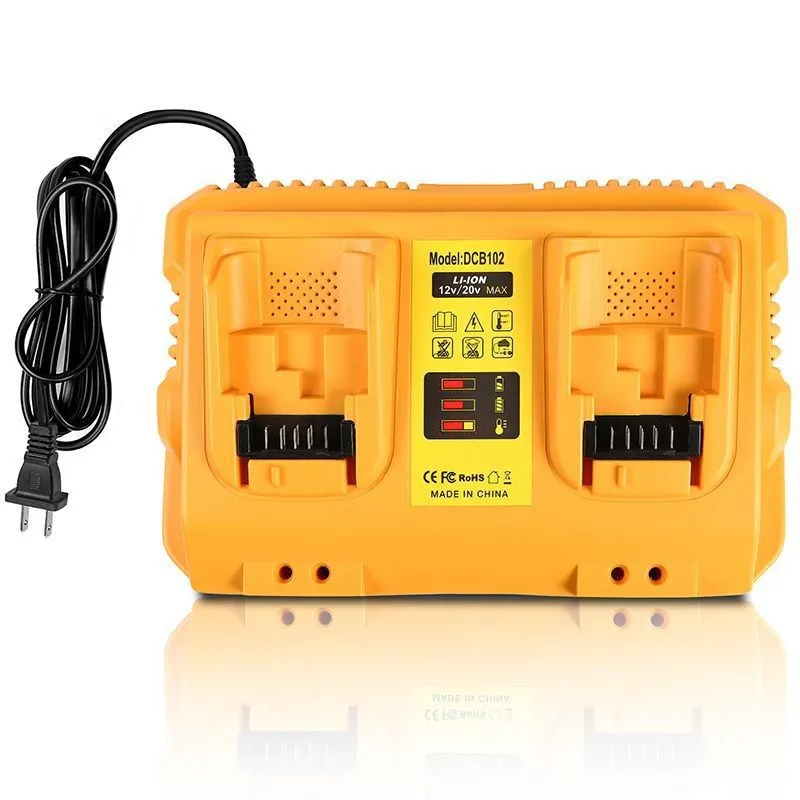 VICTPOWER DCB102 20V Dual Port Charger Station Compatible with for Dewalt 12V/20V Batteries DCB120 DCB124 DCB127 DCB204 DCB200
VICTPOWER DCB102 20V Dual Port Charger Station Compatible with for Dewalt 12V/20V Batteries DCB120 DCB124 DCB127 DCB204 DCB200