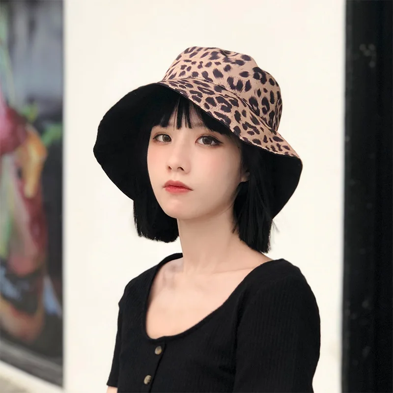 Comfortable Street Flattop Ladies' Hat Women Leopard Print Bucket Breathe Foldable Beach Flat Top Sun Fishing Hats
Comfortable Street Flattop Ladies' Hat Women Leopard Print Bucket Breathe Foldable Beach Flat Top Sun Fishing Hats