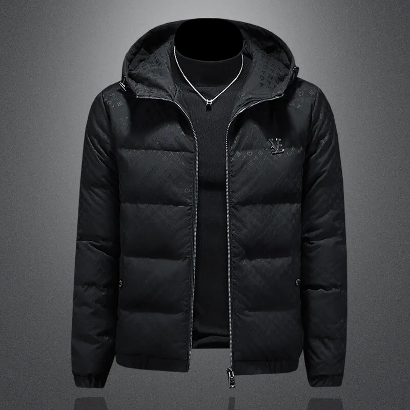 Men's Hooded down Jaet 90% White Du down Thiened Embroidery Faion Urban Sle Outdoor Wear Zipper Closure Long Sve
Men's Hooded down Jaet 90% White Du down Thiened Embroidery Faion Urban Sle Outdoor Wear Zipper Closure Long Sve