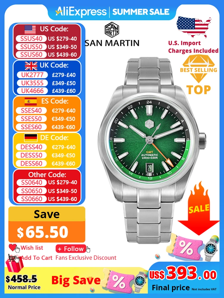 San Martin Новые 39 мм эмалированные часы JianZhan GMT Miyota 9075 Роскошные мужские автоматические механические деловые часы Gada в китайском стиле SN0144
San Martin Новые 39 мм эмалированные часы JianZhan GMT Miyota 9075 Роскошные мужские автоматические механические деловые часы Gada в китайском стиле SN0144