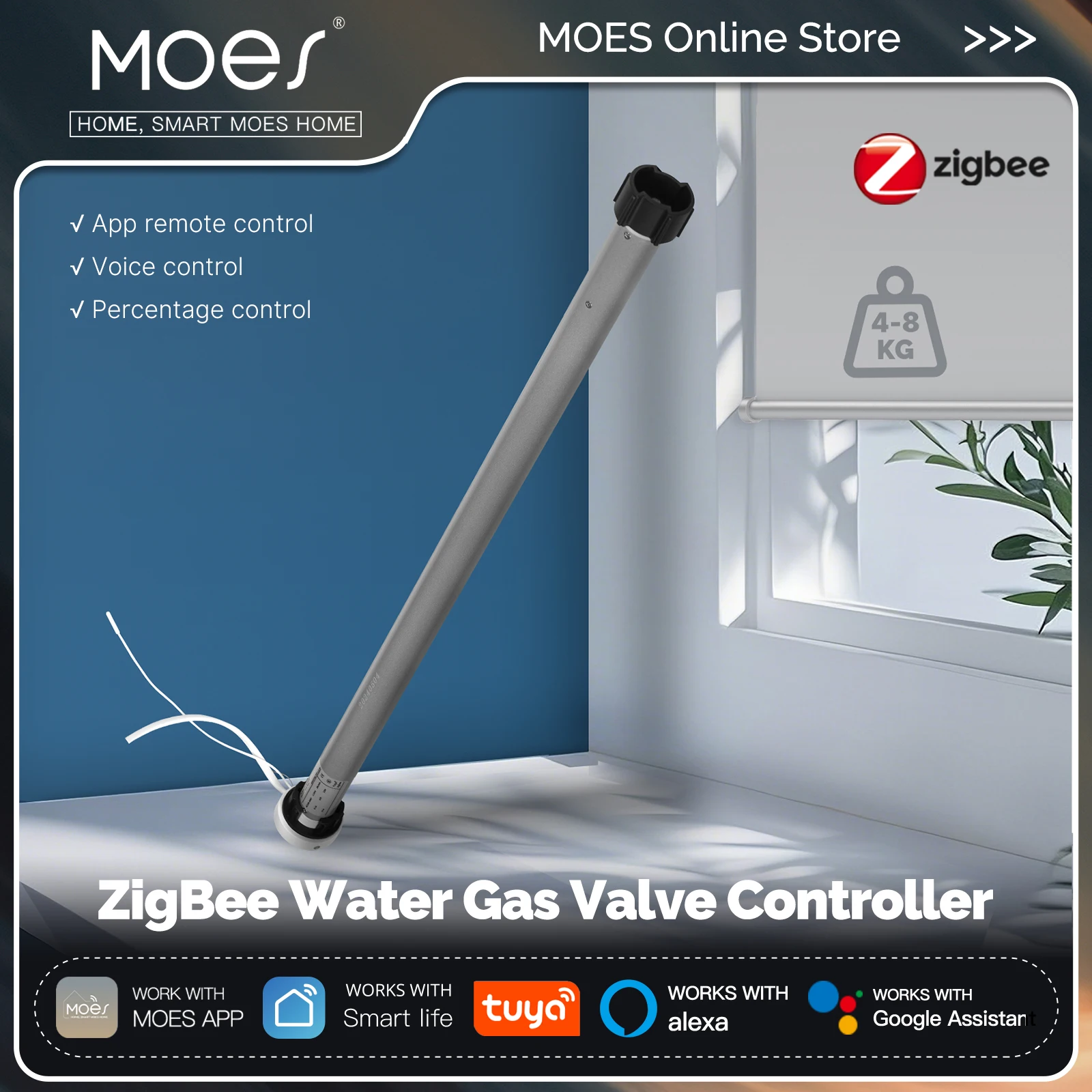 MOES Tuya Automatic Smart Zigbee Roller Shade Blinds Motor for 38mm Tube Remote Control work with Smart Life Alexa Google Home
MOES Tuya Automatic Smart Zigbee Roller Shade Blinds Motor for 38mm Tube Remote Control work with Smart Life Alexa Google Home